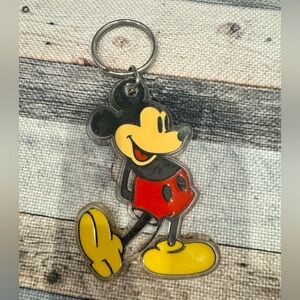 Vintage Disney Mickey Mouse 3" Plastic Key Chain